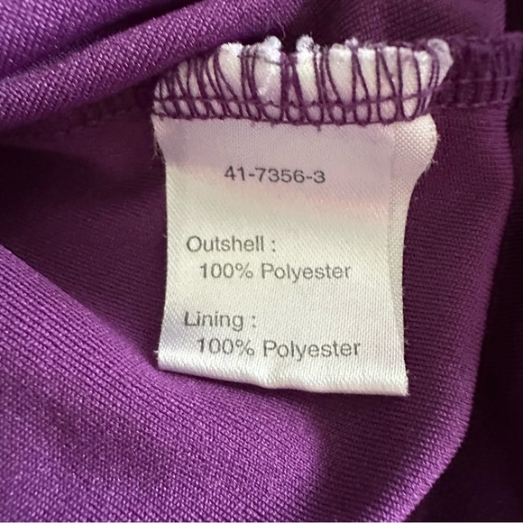 Chadwicks Womens Purple Mesh Overlay 3D Textured Smocked Top Sz S Corpcore Chic - Picture 10 of 11